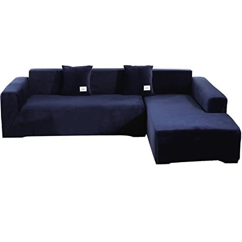 L Shape Sectional Couch Covers, 2 Pcs Anti-Slip Slipcover for 3 + 3 Seaters