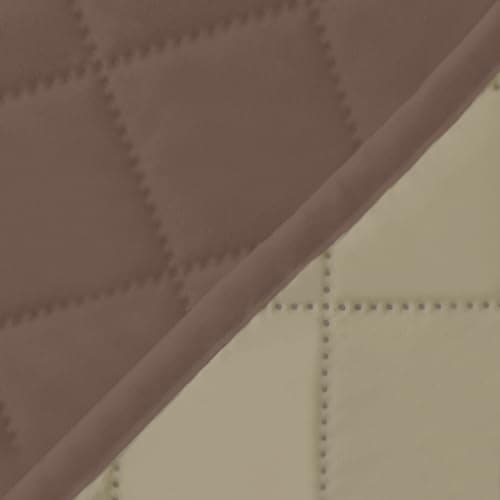 Dark Gray L-Shaped Sofa Slipcover for Pets and Kids (42x52 inches) — Brown/Beige