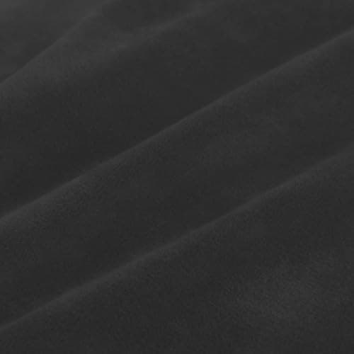 ZNSAYOTX Thicker Soft Grey Velvet Recliner Cover with Side Pockets — Black