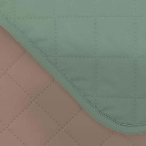 U-NICE HOME Oversized Recliner Chair Covers, Water Resistant & Pet Friendly (28", Coffee/Beige) — Greyish Green/Taupe