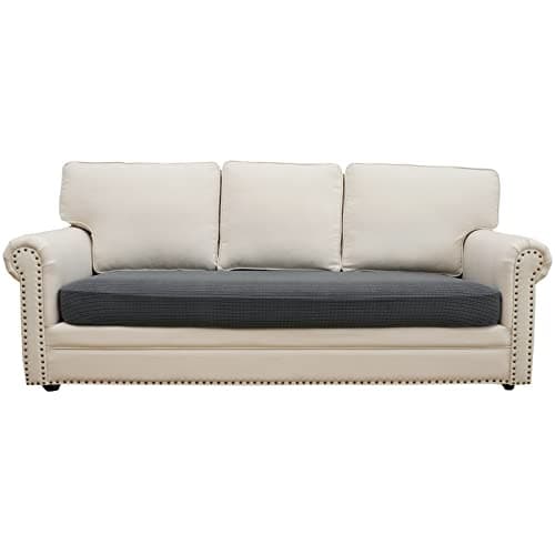 Eismodra Dark Gray Magic Stretch Couch Cover, 65-78 inches, L-Shaped Sofa Protector