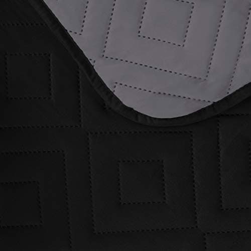 H.VERSAILTEX Reversible Water Resistant Recliner Cover for Pets & Kids — Black/Grey