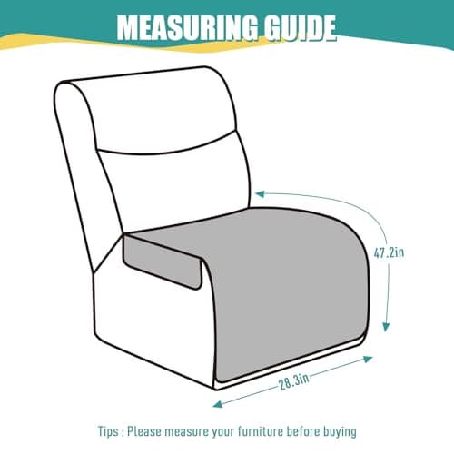 Ruaozz Brown Recliner and Armless Chair Covers