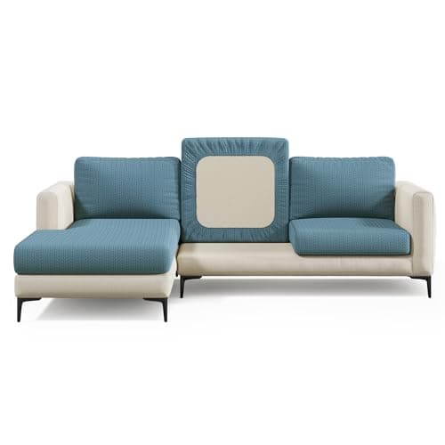 Cypress Green Pet-Proof Magic Sofa Cover - Medium, Stretchy & Stain Resistant — Steel Blue