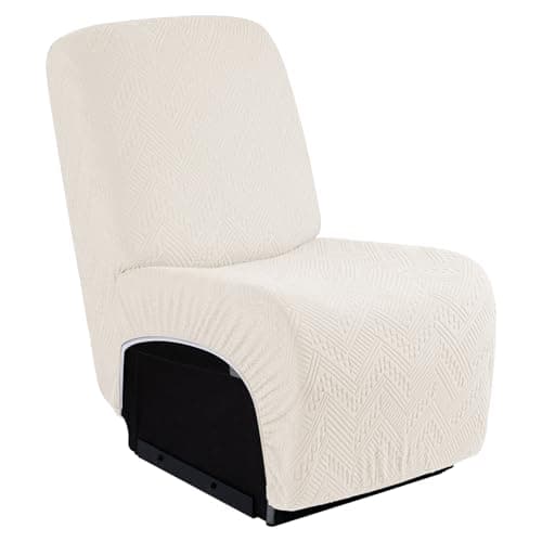 Reclining Armless Chair Cover for Sectional Sofa - Small, Chocolate — Ivory