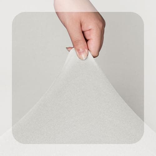 TAOCOCO 3 Seat Light Gray Stretch Slipcover for Reclining Sofa — Milk White