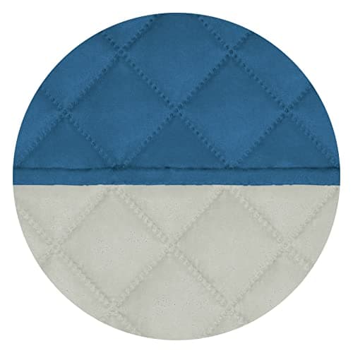 PureFit Water Resistant Reversible Sofa Cover for Reclining Couch (3 Seat, Gray/Light Gray) — Peacock Blue/Beige