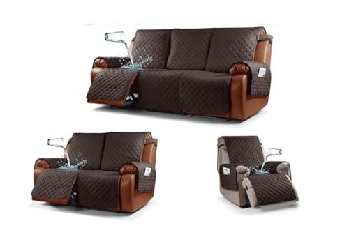 Ruaozz Waterproof Recliner Covers Set