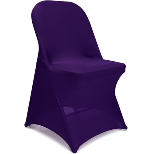 Elastic Chair Covers for Event Decor (Navy Blue) — Purple