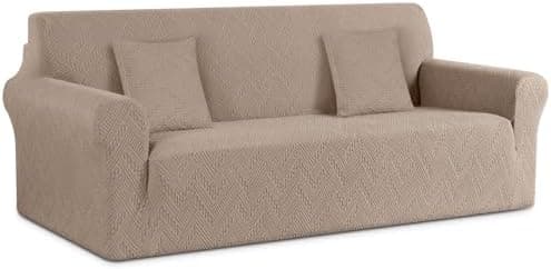 Stretch Chair Sofa Slipcover with Non-Slip Armchair Cover for Soft Protection (1 Seater, Ivory) OEKO-TEX STANDARD 100  
Stretch Armchair Cover with Non-Slip Back for Comfort and Easy Cleaning (1 Seater, Ivory) OEKO-TEX STANDARD 100  
Soft Jacquard Th