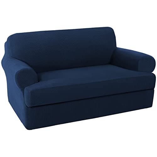 H.VERSAILTEX Stretch Slipcovers for Loveseat - Up to 70" Wide - Navy