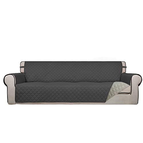 PureFit Reversible Quilted Recliner Cover, Water Resistant Brown/Beige — Dark Gray/Beige