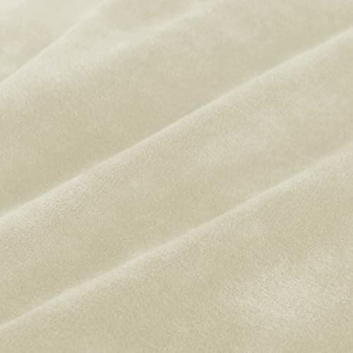 ZNSAYOTX Thicker Soft Grey Velvet Recliner Cover with Side Pockets — Beige