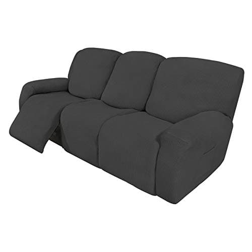 Easy-Going Dark Gray Spandex Stretch Sofa Cover with Elastic Bottom