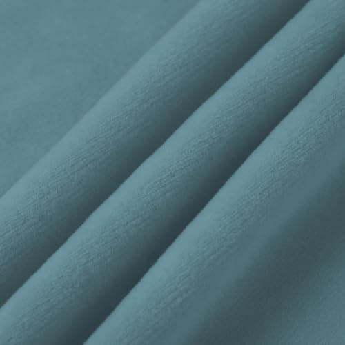 Velvet Couch Cover for 3 Cushion Sofas - Pet Protector with Non-Skid Foam — Grayish Blue