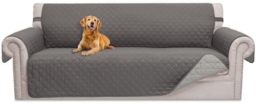 Water Resistant Dog Couch Cover 68" x 3 Cushions Gray/Light Gray