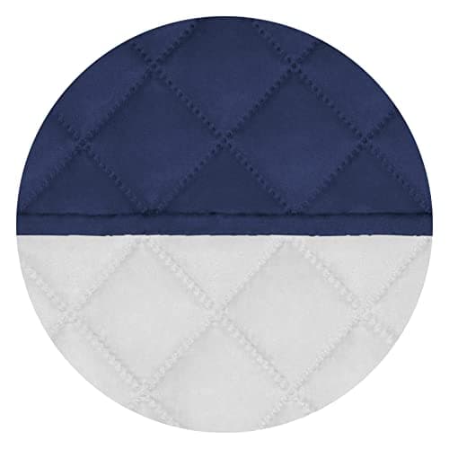 PureFit Water Resistant Reversible Sofa Cover for Reclining Couch (3 Seat, Gray/Light Gray) — Navy/Ivory