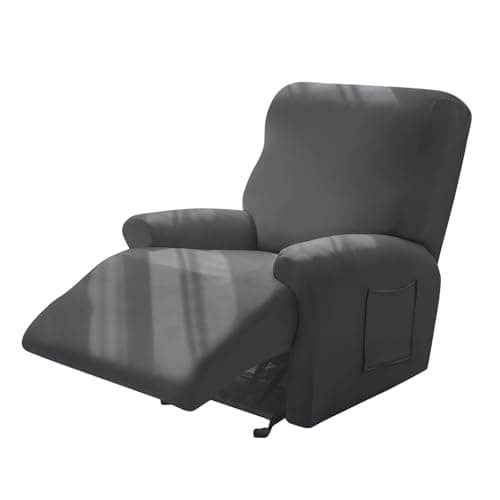 FUANGUI 4-Piece Lazyboy Recliner Cover with Storage Pockets — 07