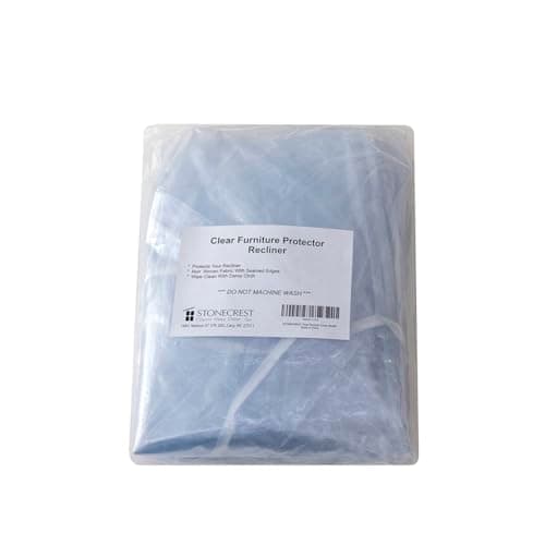 STONECREST Clear Vinyl Chair Cover - Pet Scratch Protector, Waterproof, Storage & Moving, 34" W (1 Pack, Small)