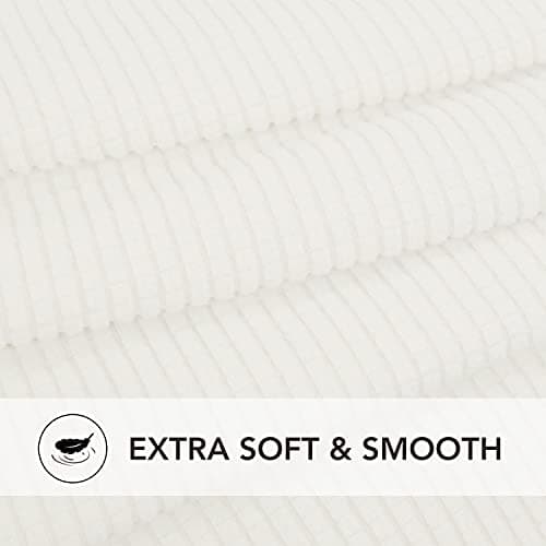 PureFit Stretch Sofa Slipcover, Cream – Non-Slip, Washable, Non-Skid Foam