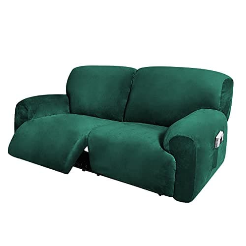 ULTICOR Extra Wide 75" Reclining 2 Seater Sofa Slipcover (Chocolate) — Retro Green