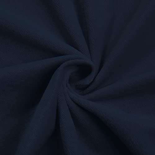 Luxury White Velvet Sectional Couch Cover, L-Shaped Sofa Slipcover (Small) — Navy
