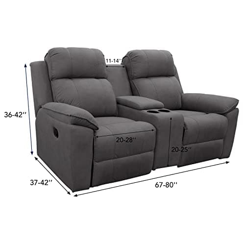 Chocolate Soft Fleece Recliner Loveseat Cover with Storage Chocolate
