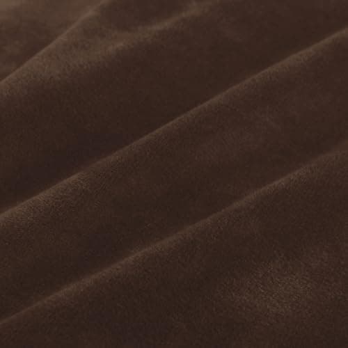 ZNSAYOTX Thicker Soft Grey Velvet Recliner Cover with Side Pockets — Dark Coffee