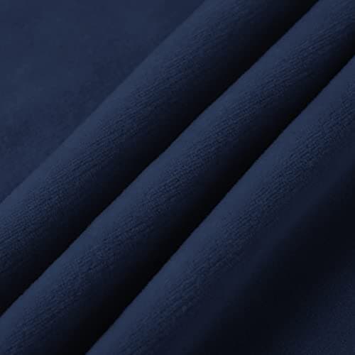 Velvet Couch Cover for 3 Cushion Sofas - Pet Protector with Non-Skid Foam — Navy Blue
