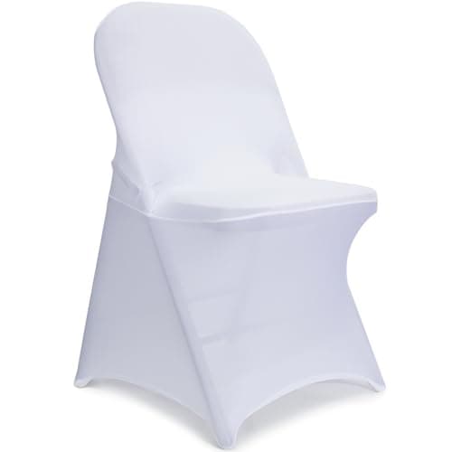 Elastic Chair Covers for Event Decor (Navy Blue) — White