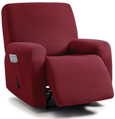 ULTICOR Chocolate 3 Seater Recliner Sofa Slipcovers — Burgundy - Wine