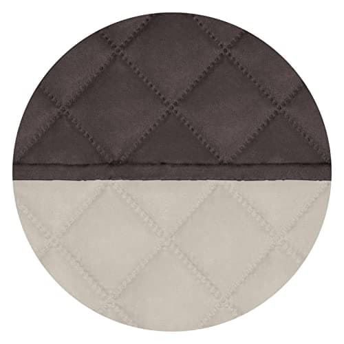PureFit Water Resistant Reversible Sofa Cover for Reclining Couch (3 Seat, Gray/Light Gray) — Chocolate/Beige