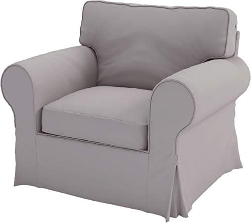 Polyester Flax Sofa Covers for IKEA Ektorp 2 Seat Loveseat (Dark Gray) — Polyester Flax Light Gray, Ektorp Chair