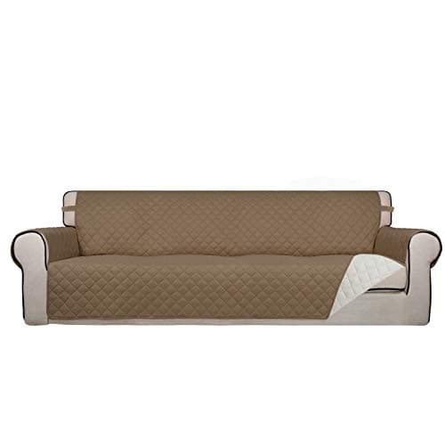 PureFit Reversible Quilted Recliner Cover, Water Resistant Brown/Beige — Camel/Ivory