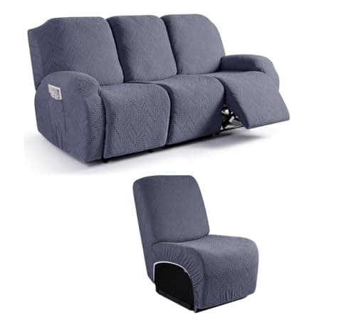 Ruaozz Gray 3 Seater & Armless Chair Sofa Covers
