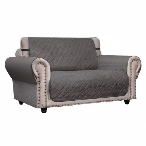 Ameritex Water-Resistant Loveseat Cover with Nonslip Paws (54", Dark Grey)