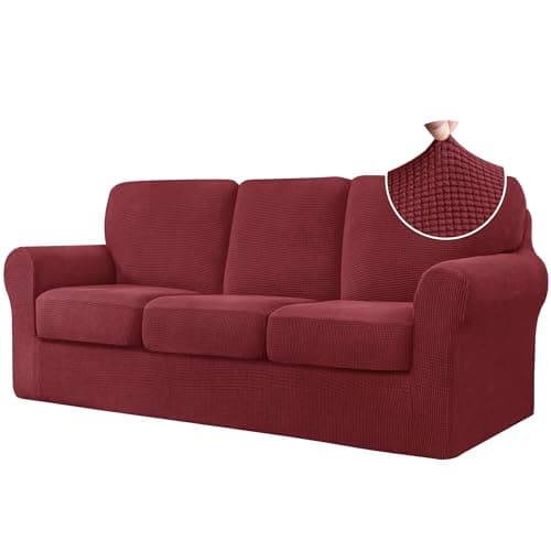 CHUN YI 7 Piece Stretch Sofa Slipcover for 3 Seater Couch