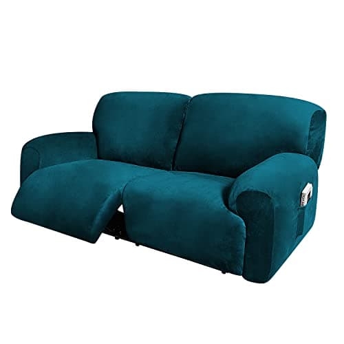 ULTICOR Extra Wide 75" Reclining 2 Seater Sofa Slipcover (Chocolate) — Deep Teal