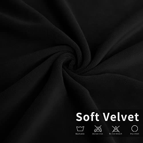 8-Pieces Velvet Recliner Couch Covers for 3-Seater Sofa (Black)