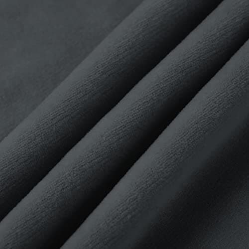 Velvet Couch Cover for 3 Cushion Sofas - Pet Protector with Non-Skid Foam — Dark Grey