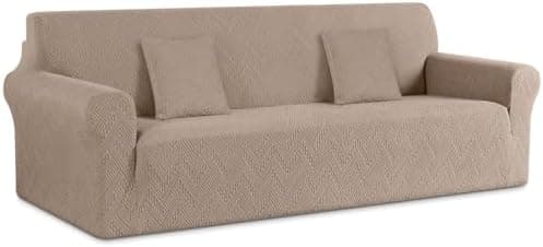 Stretch Chair Sofa Slipcover with Non-Slip Armchair Cover for Soft Protection (1 Seater, Ivory) OEKO-TEX STANDARD 100  
Stretch Armchair Cover with Non-Slip Back for Comfort and Easy Cleaning (1 Seater, Ivory) OEKO-TEX STANDARD 100  
Soft Jacquard Th