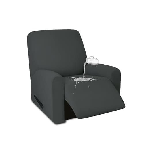 PureFit Dual Waterproof Recliner Cover - Stretch Non-Slip Fleece, Dark Gray