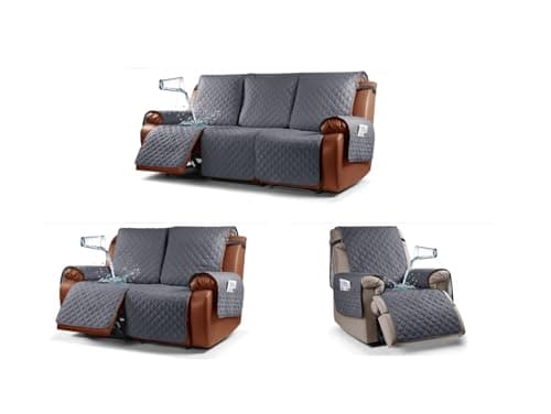 Ruaozz Waterproof Recliner Sofa, Loveseat and Chair Covers