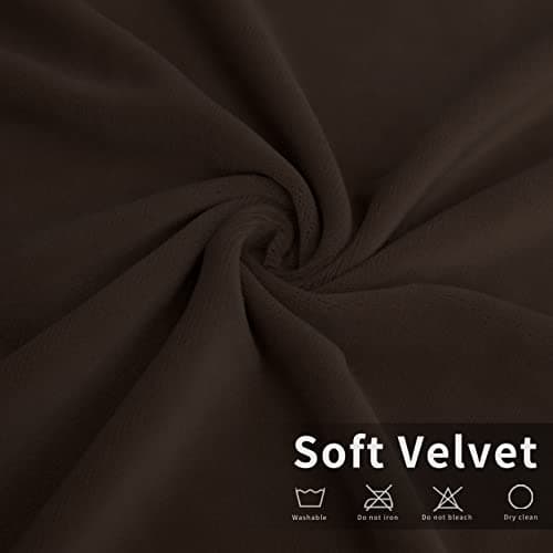 8-Pieces Velvet Recliner Couch Covers for 3-Seater Sofa (Black) — Brown