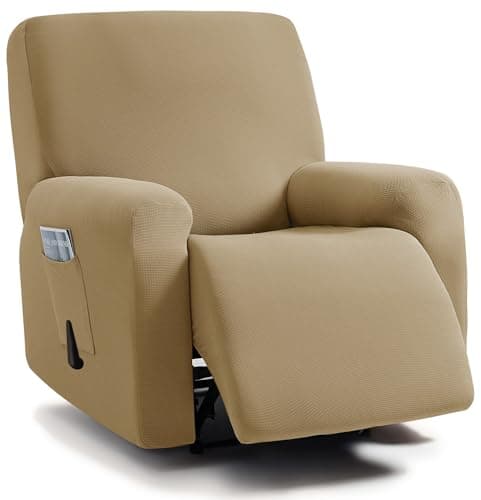 ULTICOR Chocolate 3 Seater Recliner Sofa Slipcovers — Sand