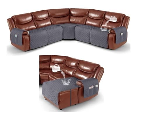 Ruaozz Dark Grey L-Shape Sofa & Right Chaise Cover