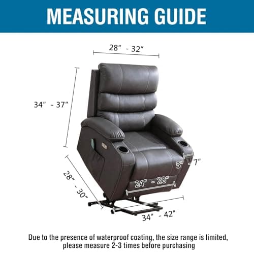 H.VERSAILTEX Waterproof Recliner Chair Cover, Gray