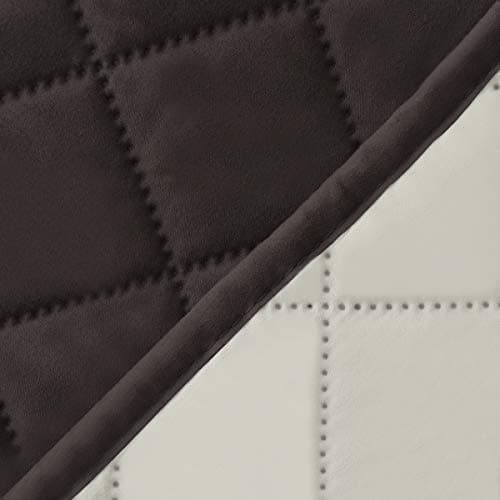 Easy-Going Reversible Loveseat Couch Cover, Gray/Light Gray — Chocolate/Ivory