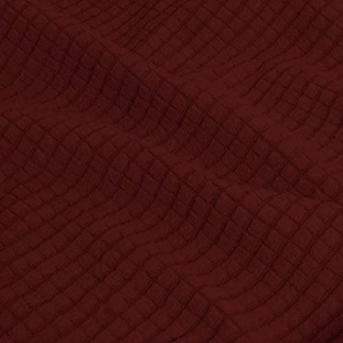 Pet and Kid-Friendly Large Dark Gray Stretch Couch Cover — Wine