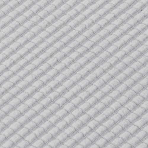 JIVINER Stretch Universal Couch Cover, Light Gray Rhomb, Large — Light Gray and White